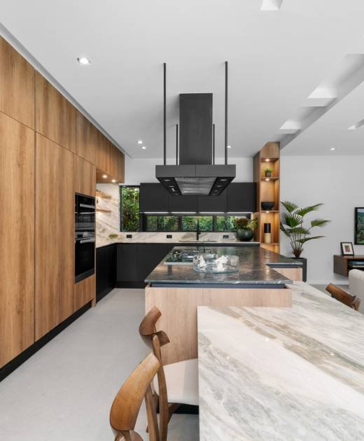 Kitchen with european hardwood flooring